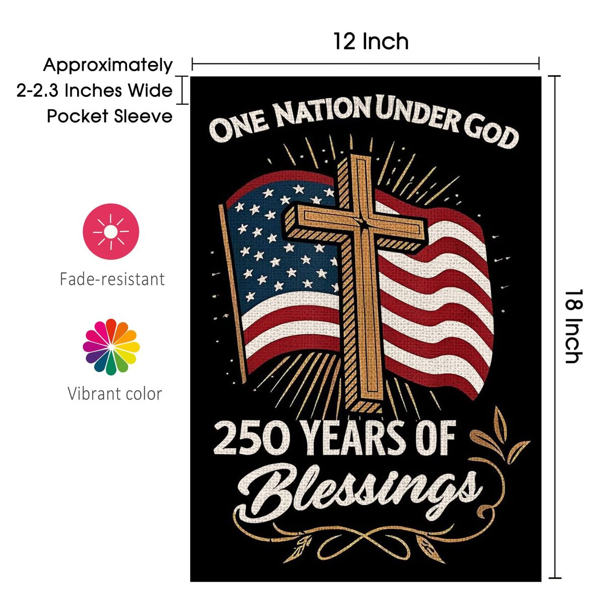 AIBOLYNE versatile outdoor decor flag for year-round patriotism.