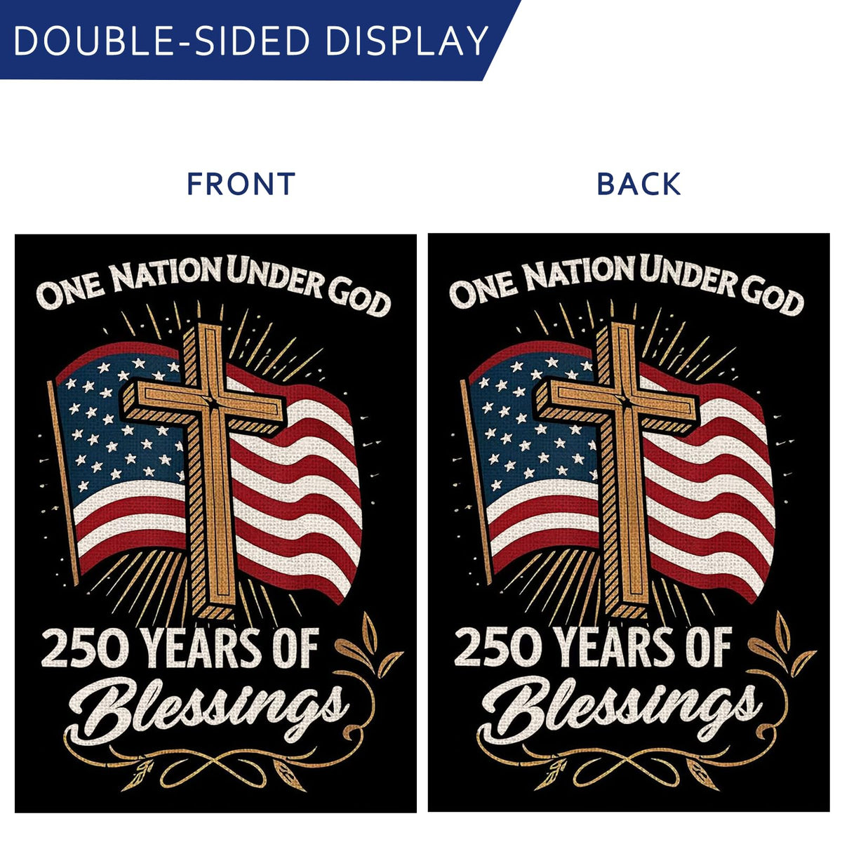 AIBOLYNE 12x18 flag for gardens and patios, easy outdoor display.