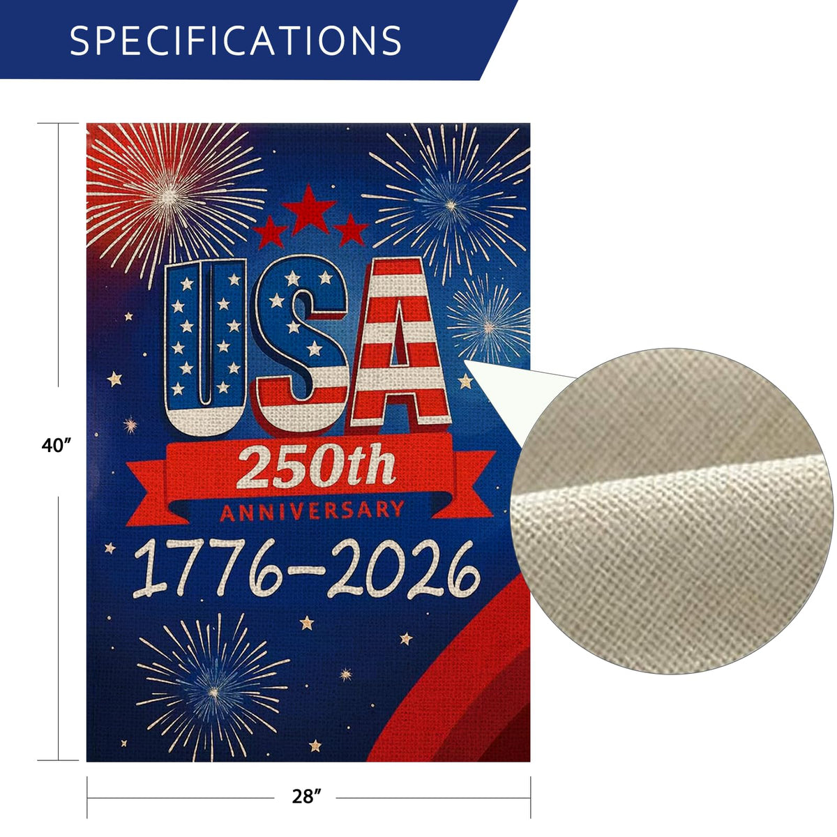 AIBOLYNE patriotic garden flag double-sided design for year-round display.