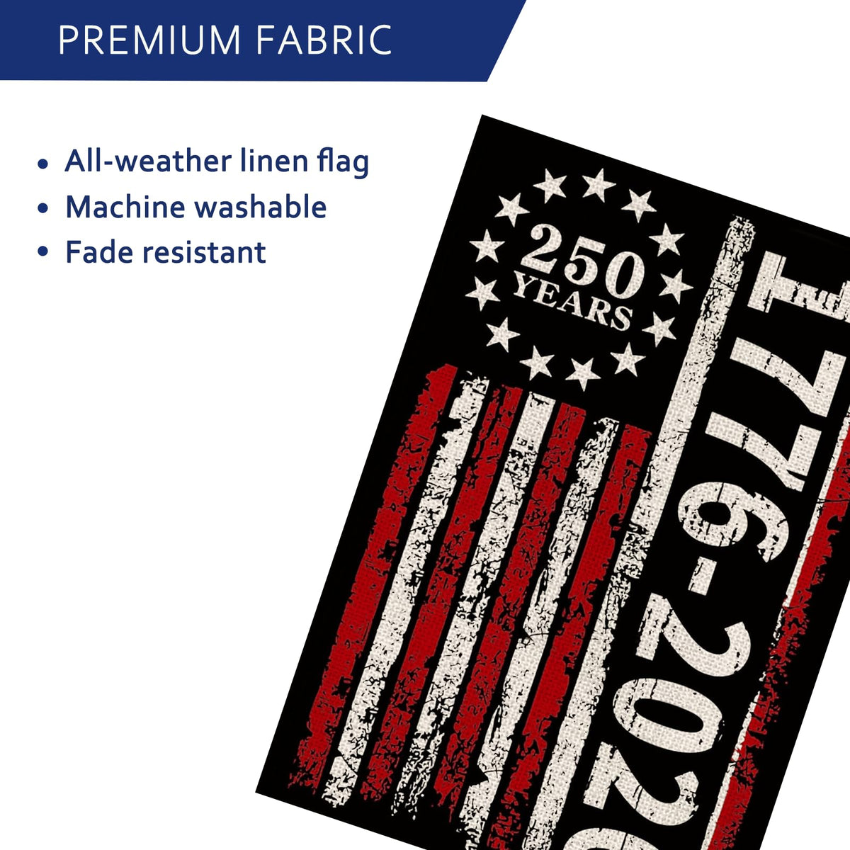 AIBOLYNE patriotic yard flag durable burlap for year-round outdoor use