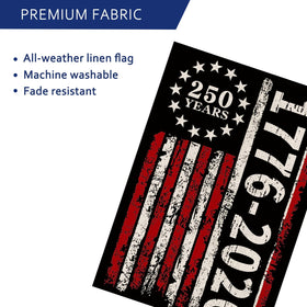 AIBOLYNE patriotic yard flag durable burlap for year-round outdoor use