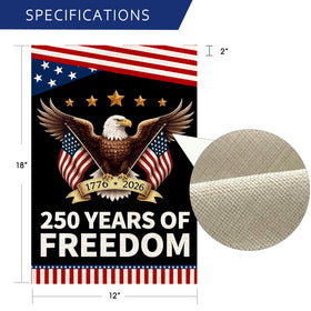 AIBOLYNE 250th anniversary USA flag with eagle and stars, 12x18 outdoor flag.