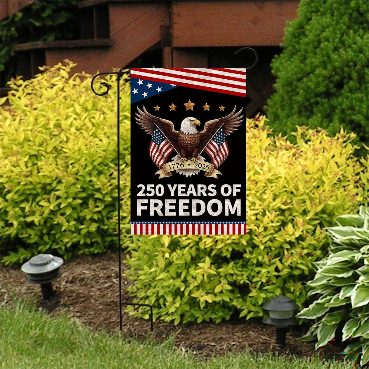 AIBOLYNE USA flag for yard display, fits standard garden flag stands.