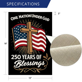 AIBOLYNE flag with patriotic cross design on black background and gold accents.