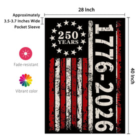 AIBOLYNE weatherproof garden flag with black background for milestone celebrations