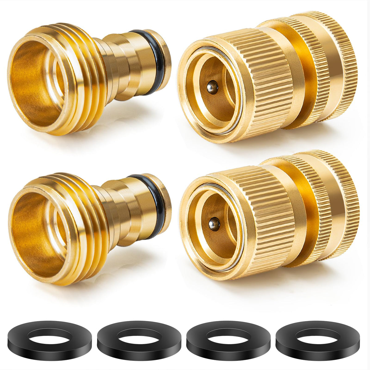 Aidarmoll brass garden hose quick connect leak-proof and easy to install.