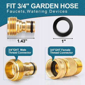 Aidarmoll brass garden hose quick-connect showing secure fit.