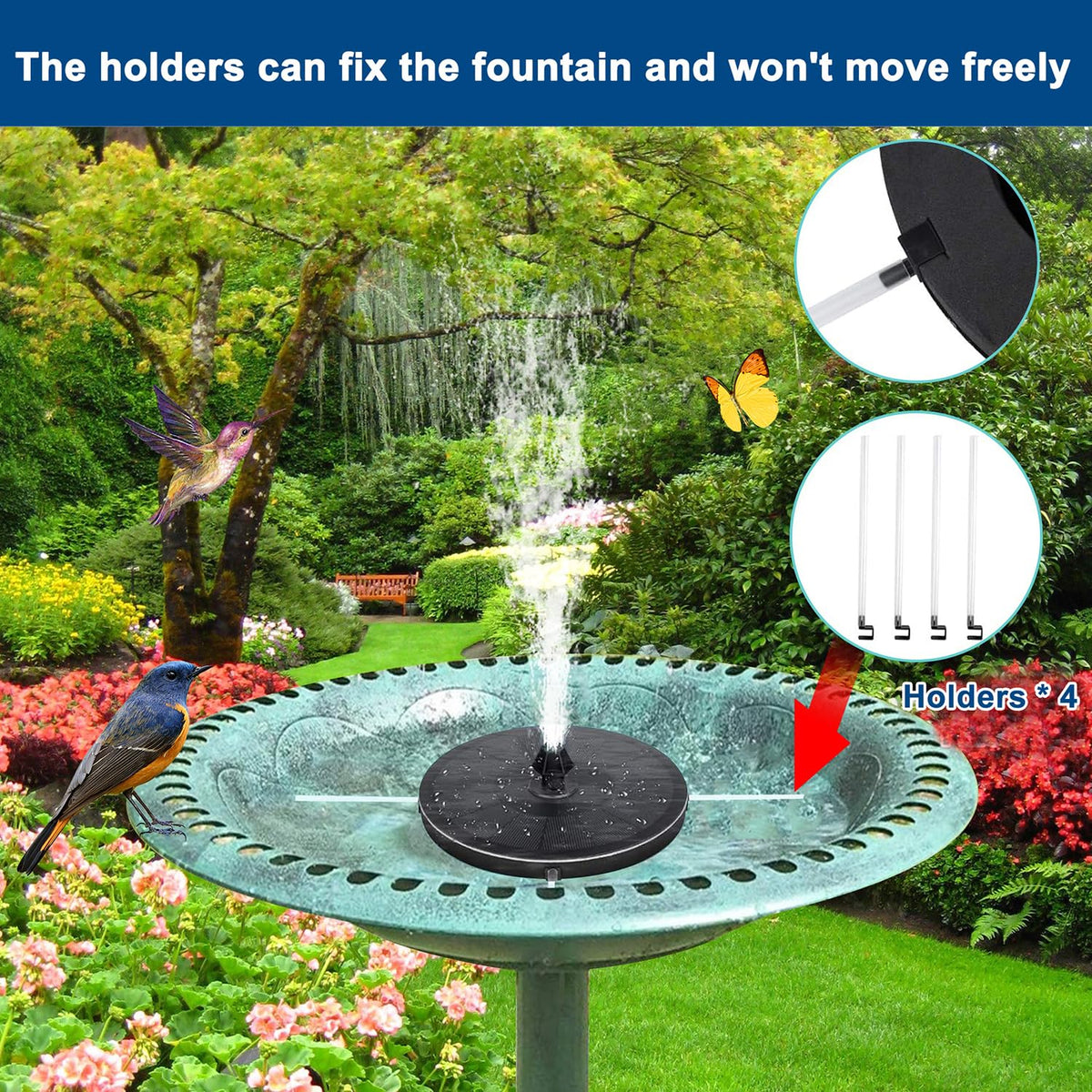Aiddwrron Polyresin Bird Bath is lightweight yet durable for outdoors