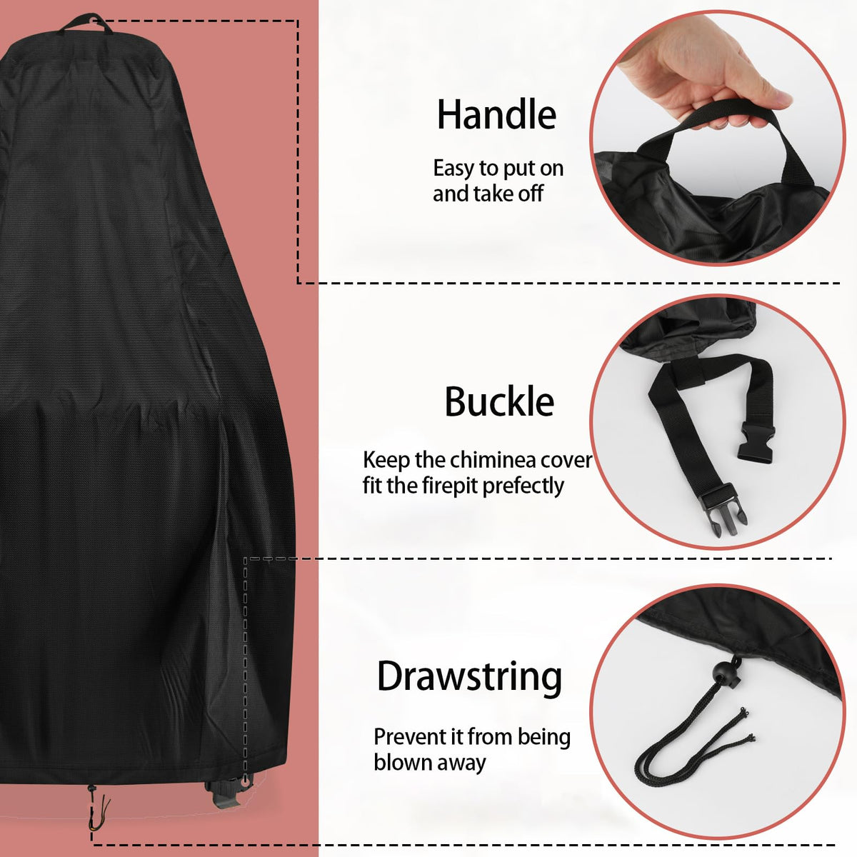 Aidetech top handle feature highlighting quick, easy installation.
