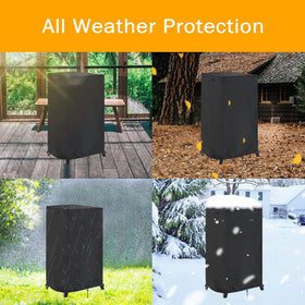 Aidetech smoker cover fit-check guide included to verify correct smoker size.