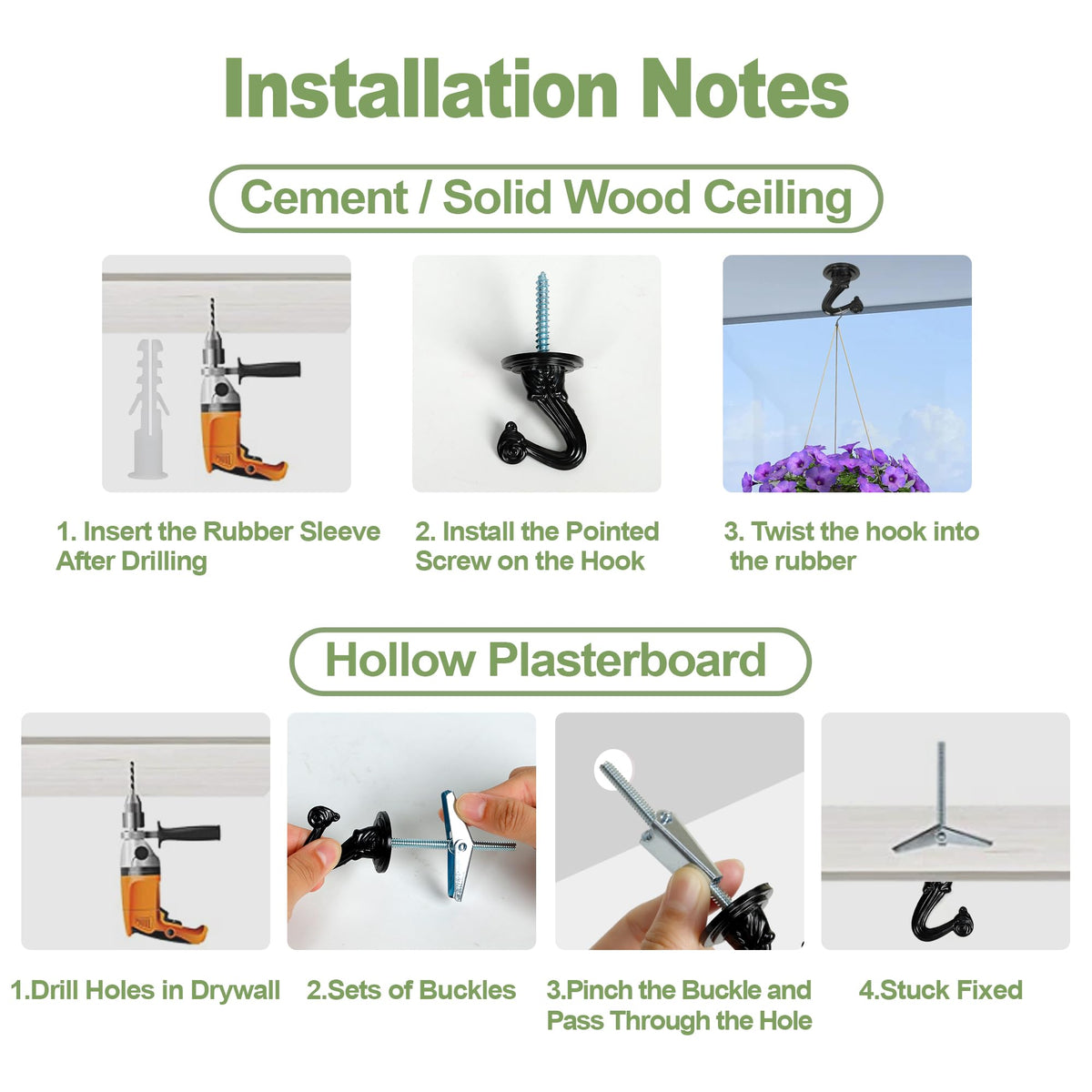 Aidoclip ceiling hook set curtains-draped demonstrates easy curtain hanging without sag.