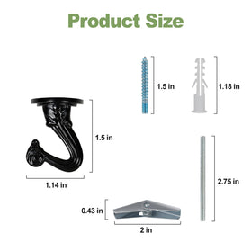 Aidoclip ceiling hook set full-kit highlights abundant hardware for multiple spaces.