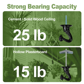 Aidoclip ceiling hook set hanging-plant shows secure display for your greenery.
