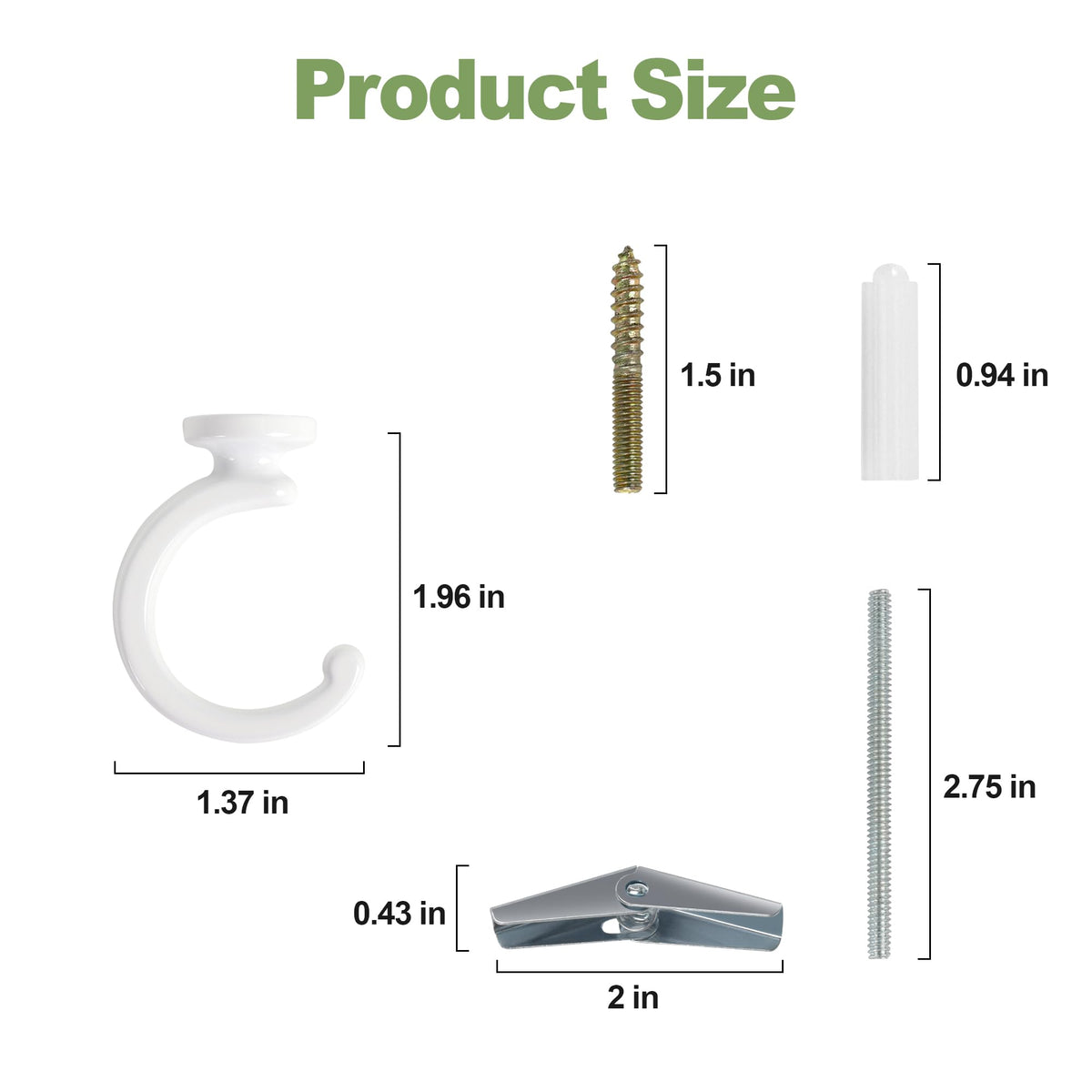 Aidoclip ceiling hook suitable for both indoor and outdoor walls
