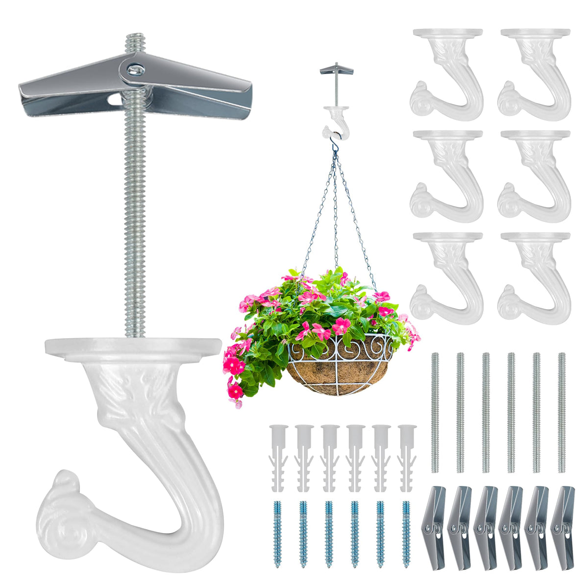 Aidoclip ceiling hook for plants provides sturdy indoor support for greenery.