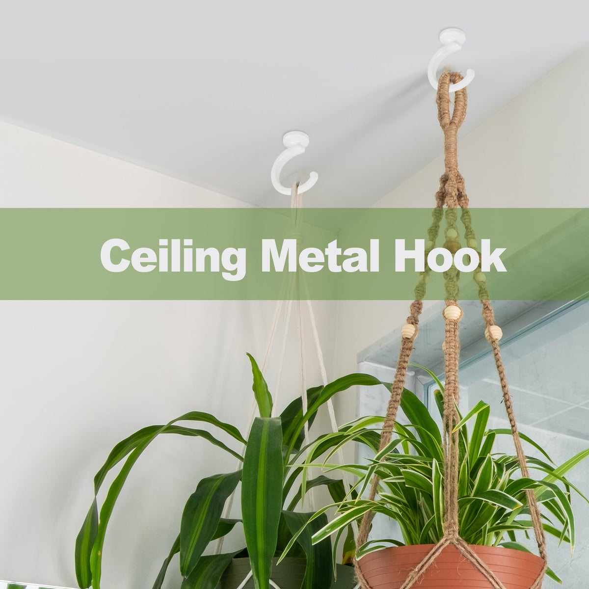 Aidoclip set of four ceiling hooks ready for multiple hanging needs