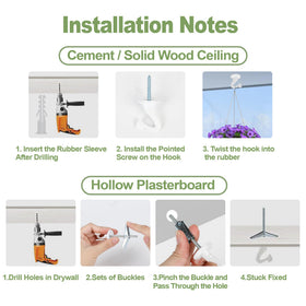 Aidoclip ceiling hook for wind chimes supports outdoor decor securely.