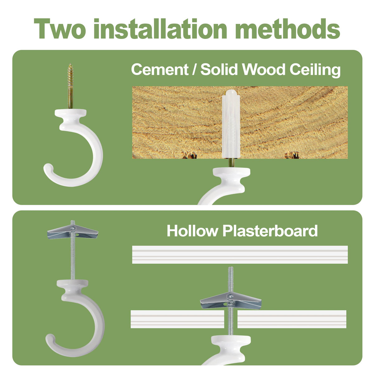 Aidoclip metal ceiling hook used for wind chimes and outdoor décor