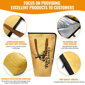 AiDwell BBQ Blanket with dual straps for easy meat transfer.