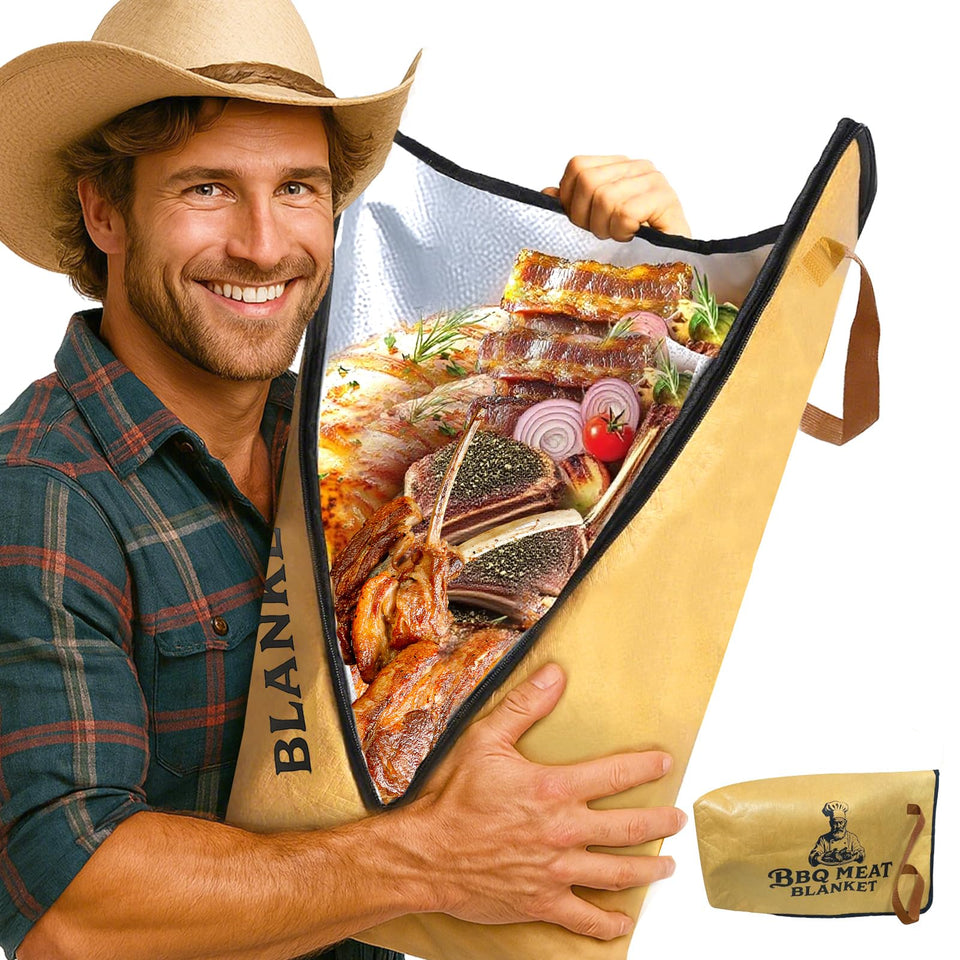 AiDwell BBQ Blanket with wide mouth design for easy meat placement.