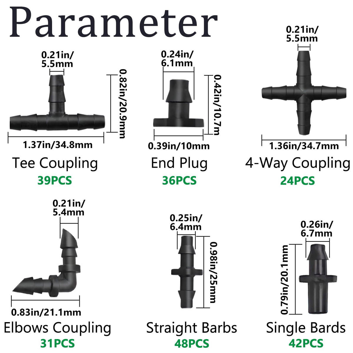 Aienxn tee connector enables branching to multiple plant rows for consistent watering.