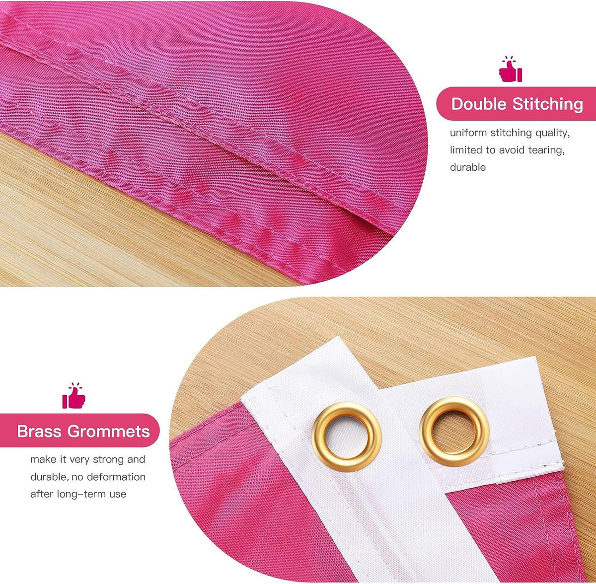 Aieted JJ Maybank flag durable, weather-resistant polyester with double stitching.