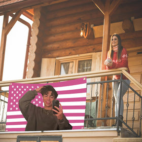 Aieted Malachi Barton flag made of polyester, weather-resistant for year-round use.