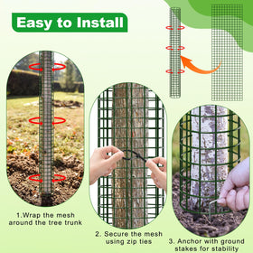Aifanss multi purpose protection supports upright growth and protects young trees.