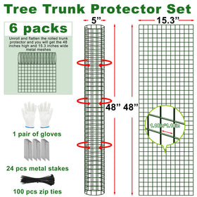 Aifanss tree guard with zip ties demonstrates quick, secure installation.