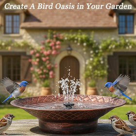 Aifeorzo 1.2-gallon capacity bird bath for steady water supply