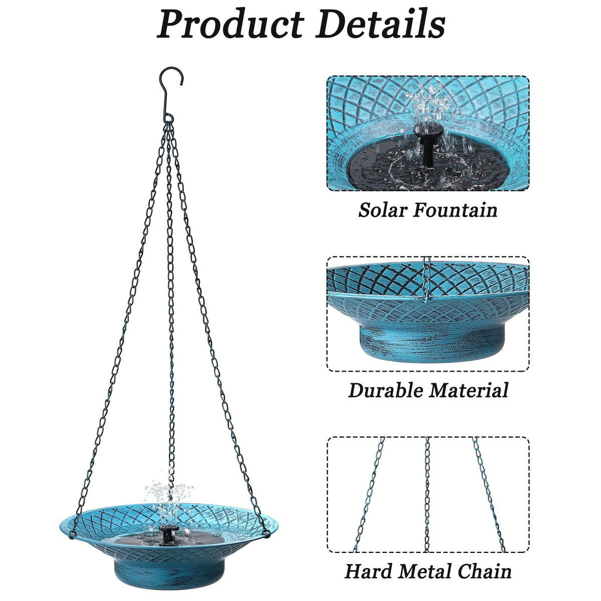 Aifeorzo bird feeder option lets you add seeds for a natural garden hub.