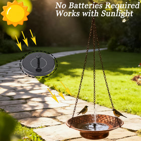 Aifeorzo bronze finish bird bath with generous 1.2-gallon capacity