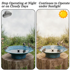 Aifeorzo hummingbird fountain blue features a 12.3-inch basin for sipping.