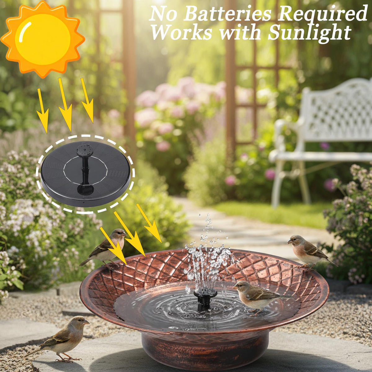 Aifeorzo metal bird bowl with bronze finish offers durable water source