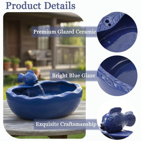 Aifeorzo fountain pump with filter ensures smooth water flow.