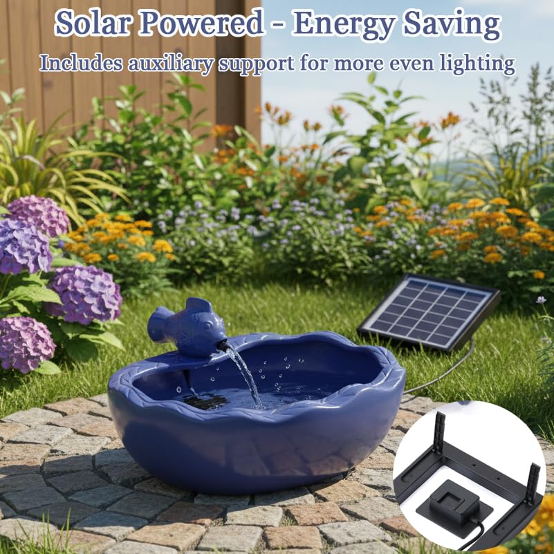 Aifeorzo blue koi fountain enhances garden decor and ambience.