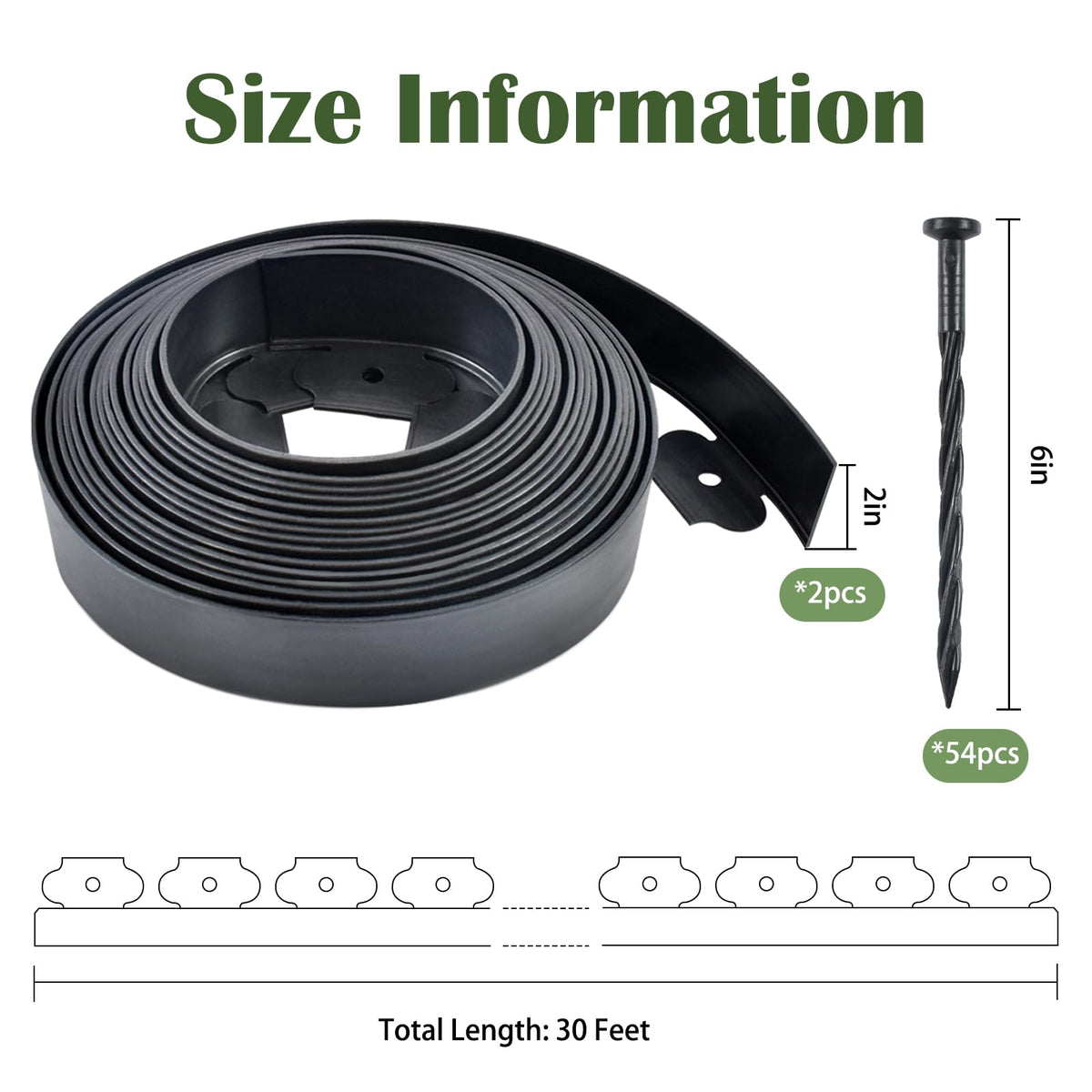 Aifong edging installation guide image highlights quick setup without digging.