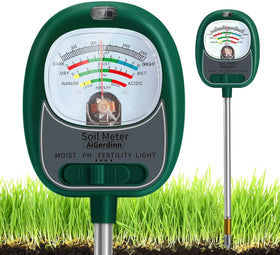AiGerdinn 4-in-1 soil tester with a large dial for quick readings.