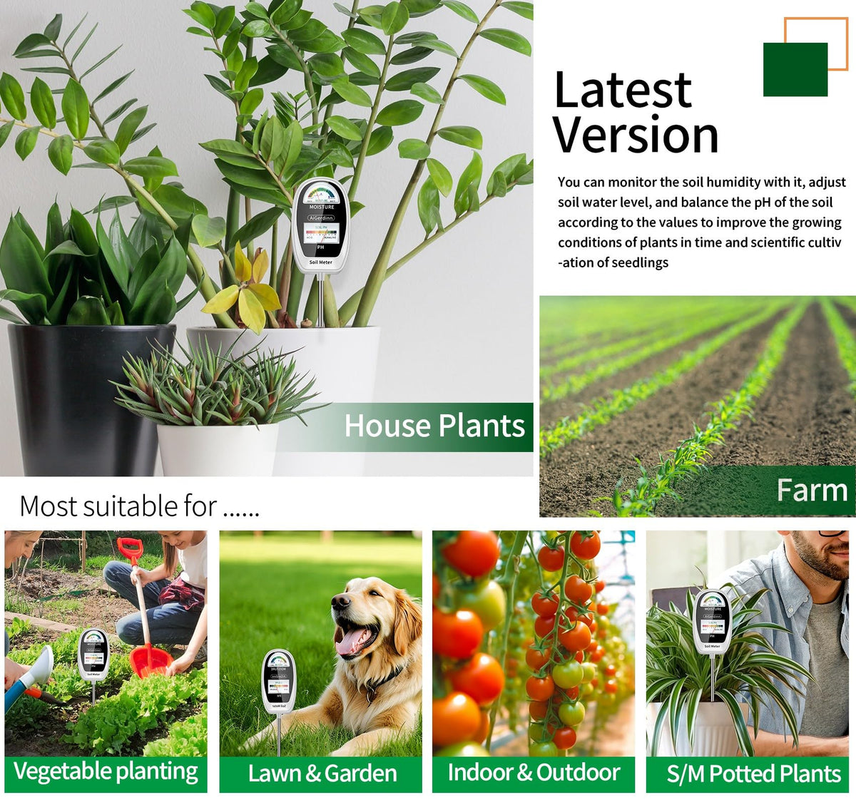 Ideal for indoor pots, outdoor beds, lawns, and greenhouses.