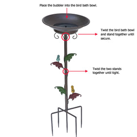 AIHAOKAN 31-inch bird bath height offers ample space for birds