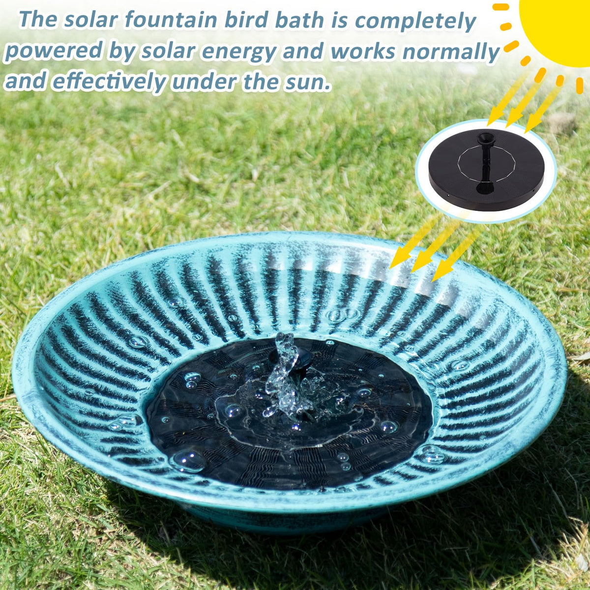 AIHAOKAN bird feeder mode with solar fountain provides a versatile wildlife station.