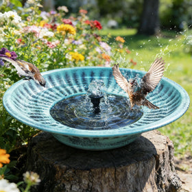 AIHAOKAN no-installation-needed solar fountain is easy to relocate.