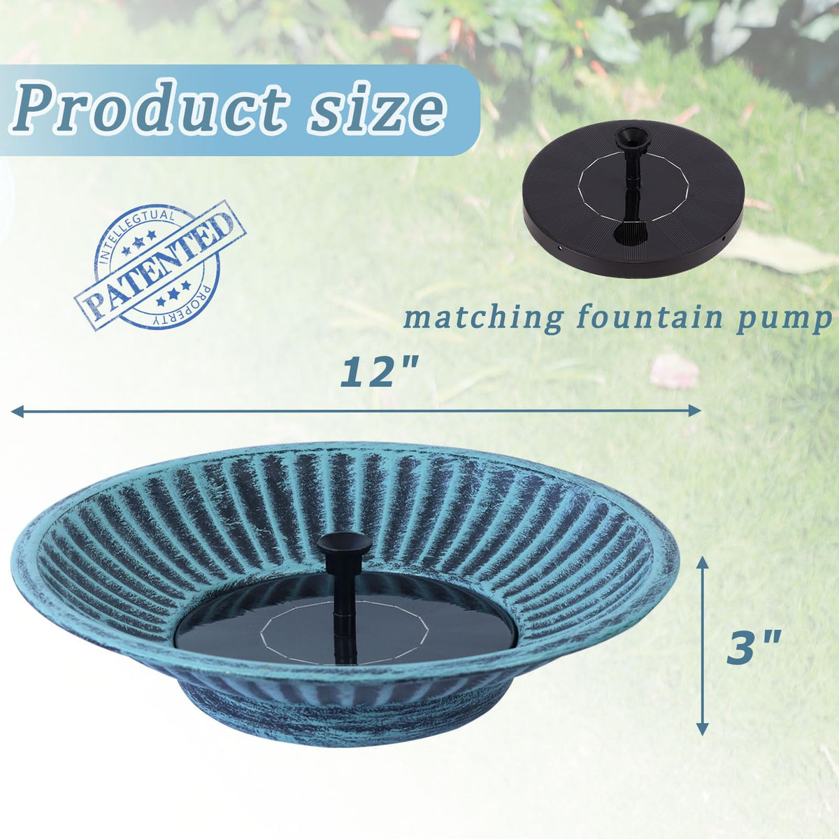 AIHAOKAN solar pump assembly powers a lively fountain in direct sunlight.