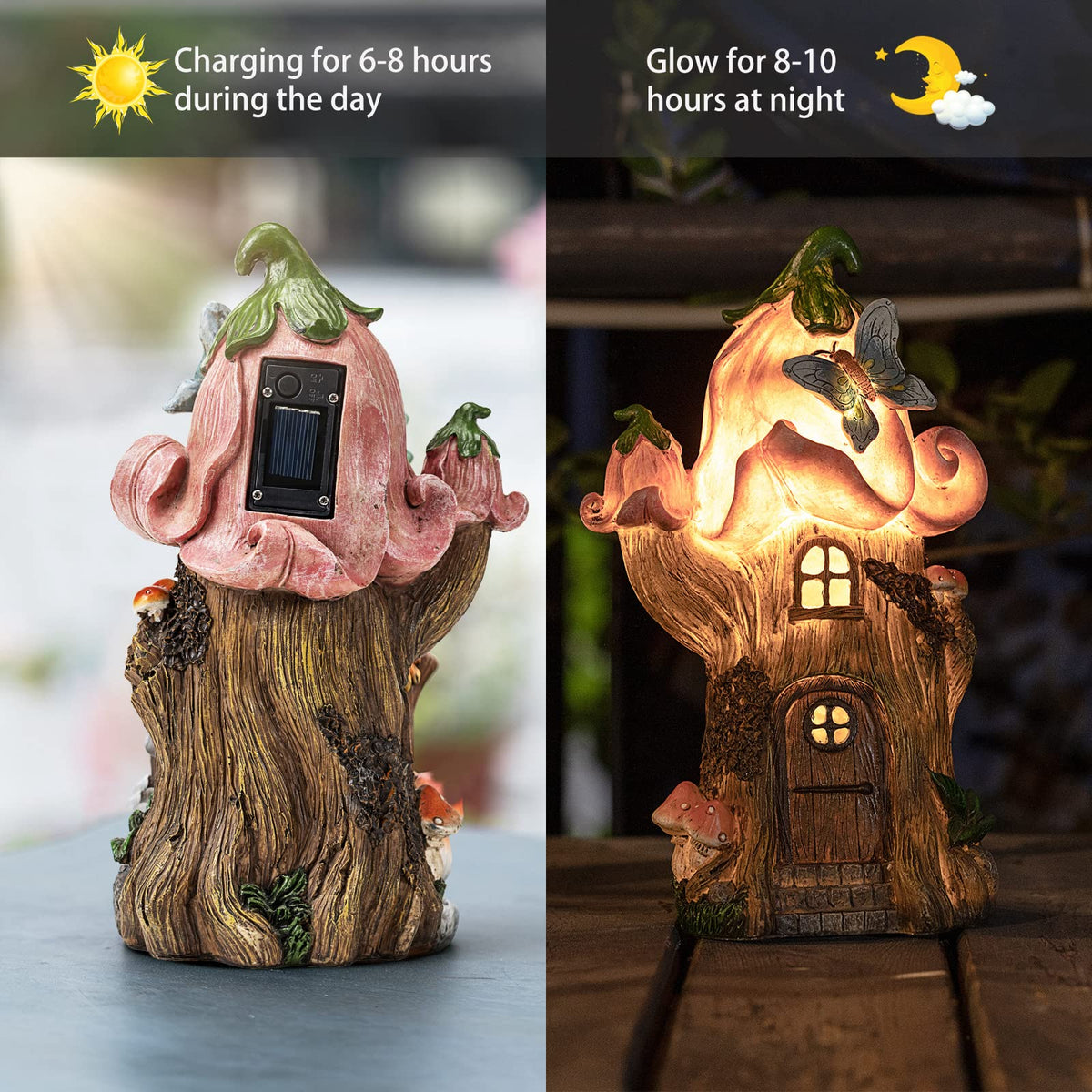 AIINY 11-inch garden statue stands proudly on patios and lawns.