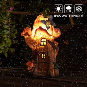 AIINY solar-powered lights auto-illuminate your garden path at night.