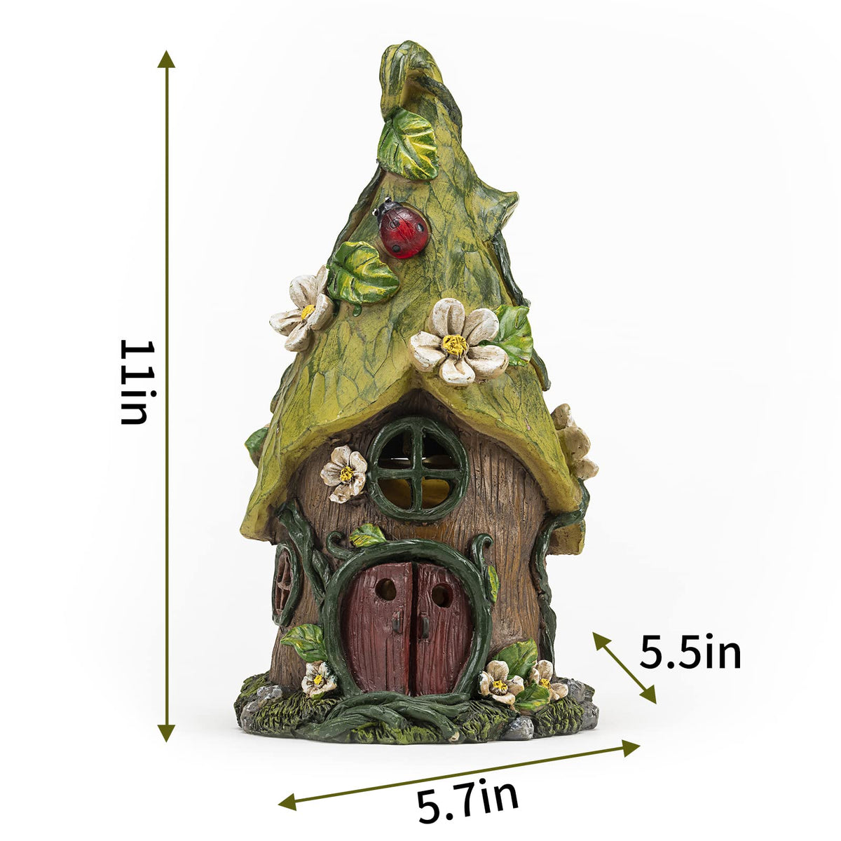 AIINY patio decor statue brightens porches and balconies with solar glow