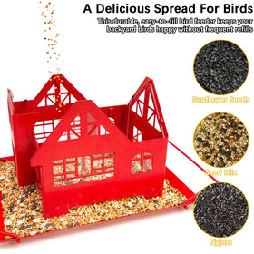 AIKS Solar Bird Feeder blends with garden decor while attracting birds.