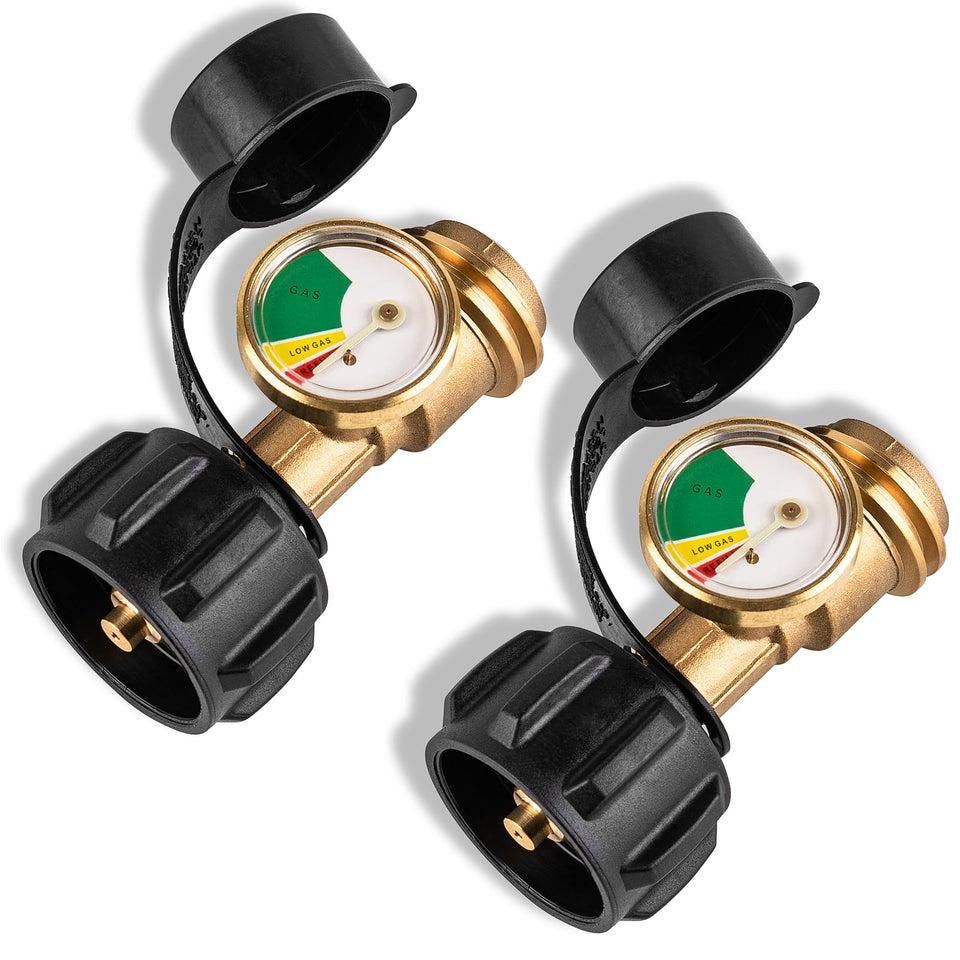 Aikyciu propane gauge brass body shows precise level reading