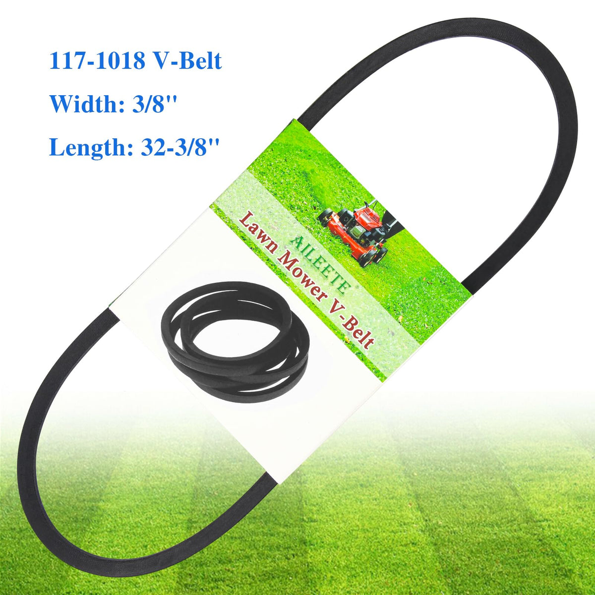AILEETE 3-8in 32-3-8in drive belt delivers durable performance.