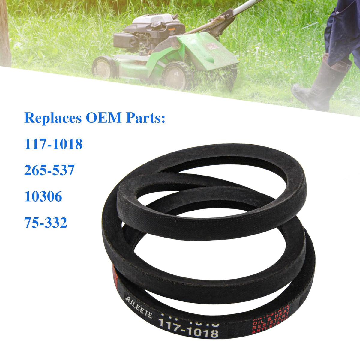 AILEETE belt compatibility with Toro models ensures a wide fit.